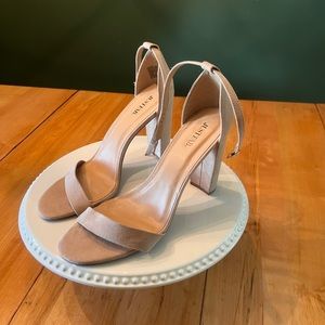 New Just Fab Nude Block Heels